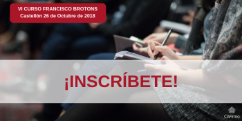 CAFirma: sponsor of the VI Francisco Brotons Course