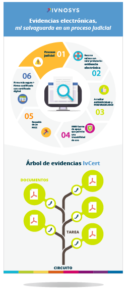 Infografía Cómo obtener evidencias electrónicas en caso de proceso judicial